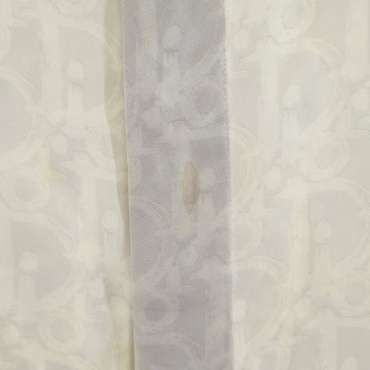 Dior Oak All Over Pattern Silk Long Sleeve Shirt White — view 5