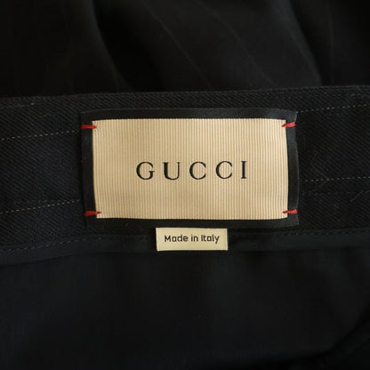 Gucci Pinstripe Wool Shorts Black Zaoos — view 6