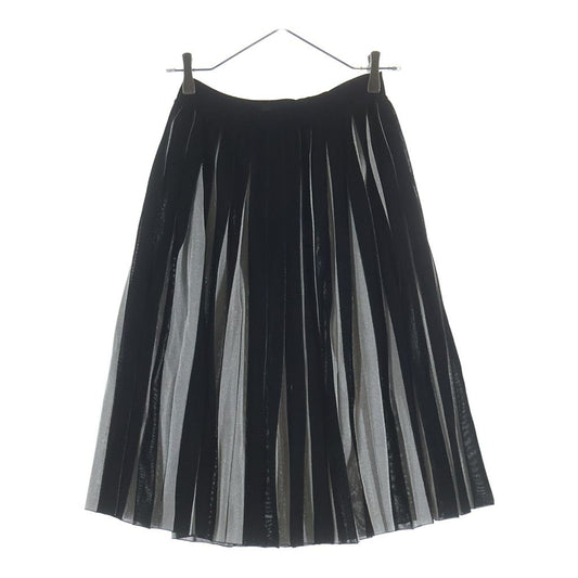 Gucci Pleated Knit Skirt Black