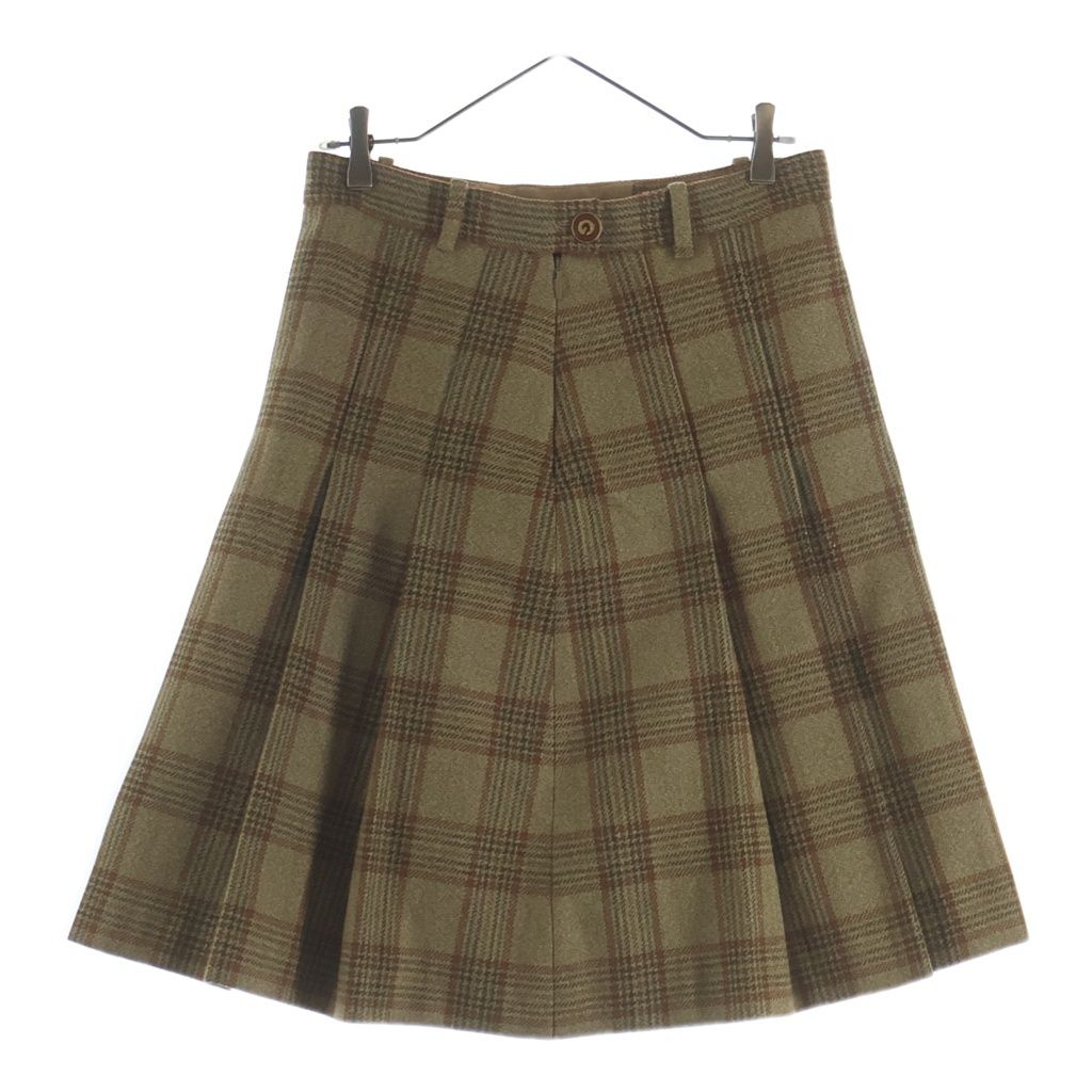 Gucci Check Pleated Skirt Beige — view 2
