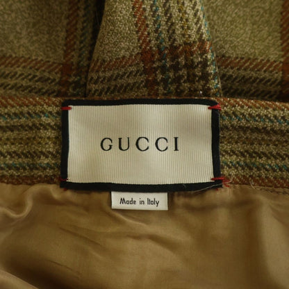 Gucci Check Pleated Skirt Beige — view 7