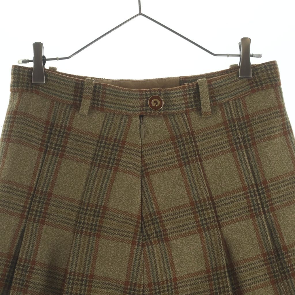 Gucci Check Pleated Skirt Beige — view 4