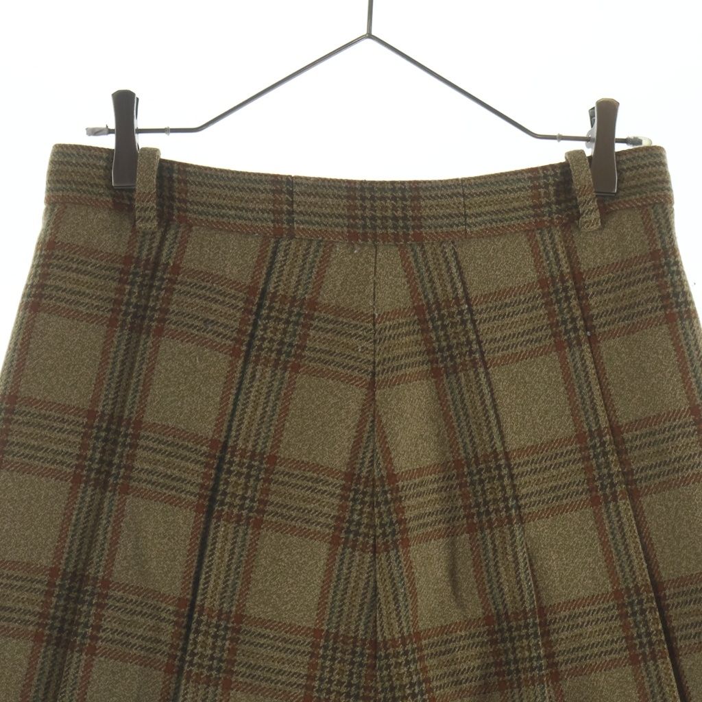Gucci Check Pleated Skirt Beige — view 3
