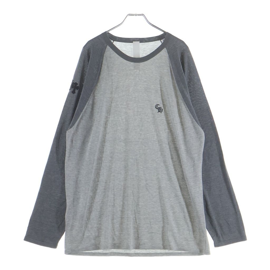 Chrome Hearts Patch CH Embroidery Raglan Long Sleeve T-Shirt Gray