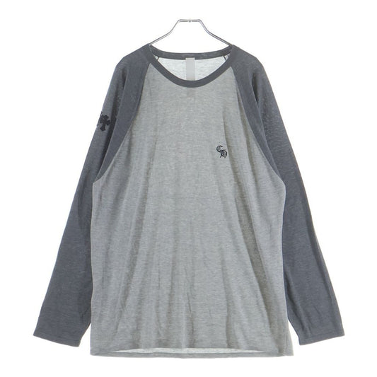 Chrome Hearts Patch CH Embroidery Raglan Long Sleeve T-Shirt Gray