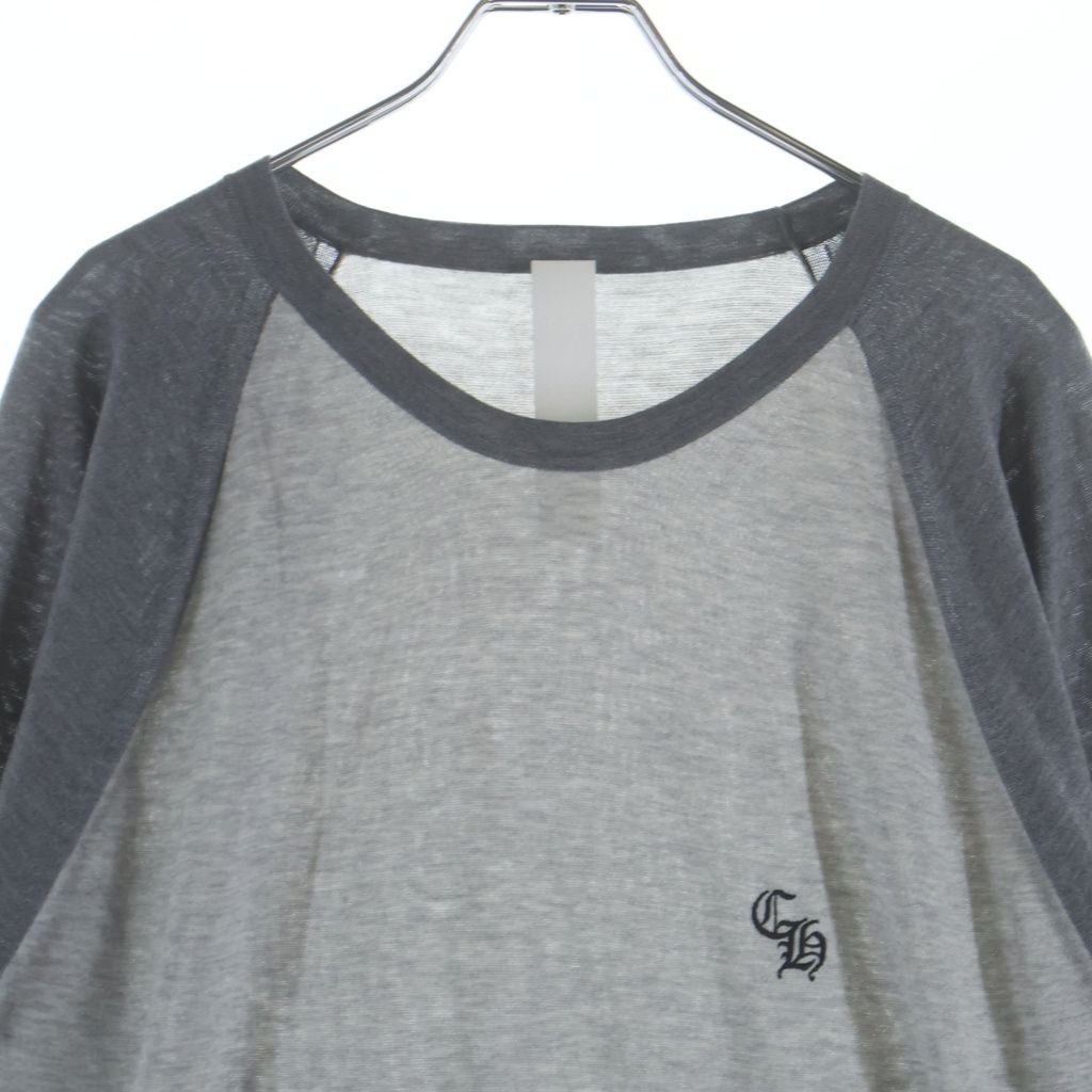 Chrome Hearts Patch CH Embroidery Raglan Long Sleeve T-Shirt Gray — view 3