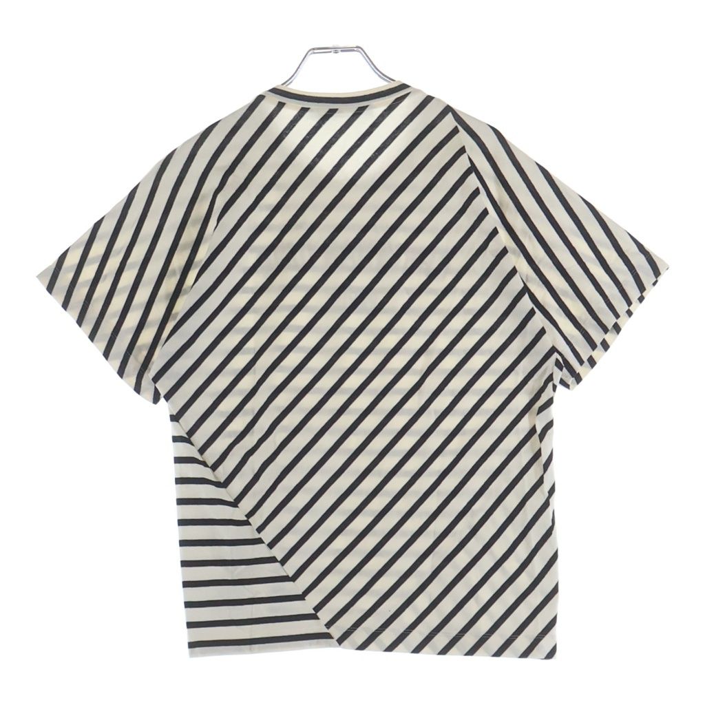 Dior Border Allover Logo Print Cotton Jersey Short Sleeve T-Shirt Top White Navy — view 2
