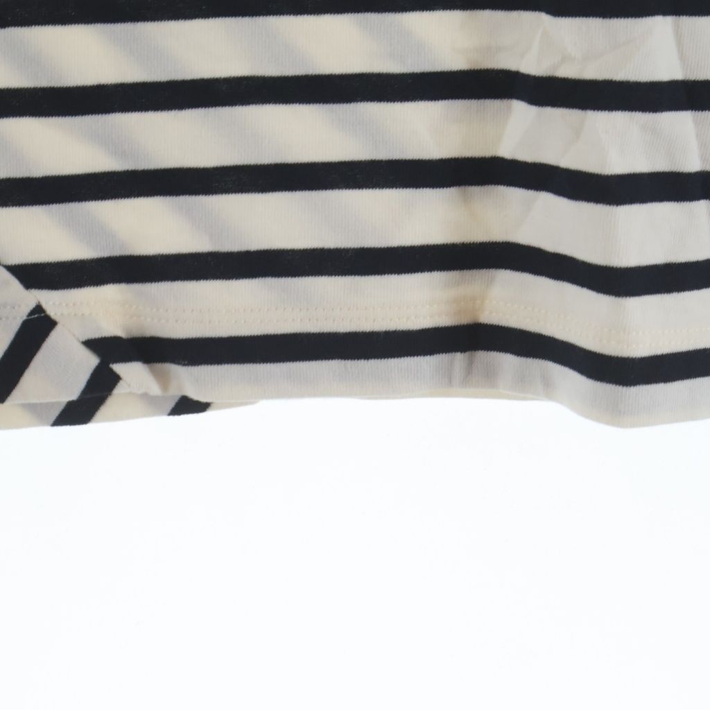 Dior Border Allover Logo Print Cotton Jersey Short Sleeve T-Shirt Top White Navy — view 5