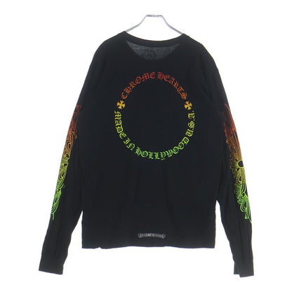 Chrome Hearts Gradient Logo Print Hollywood Limited Sleeve Floral Horse Shoe