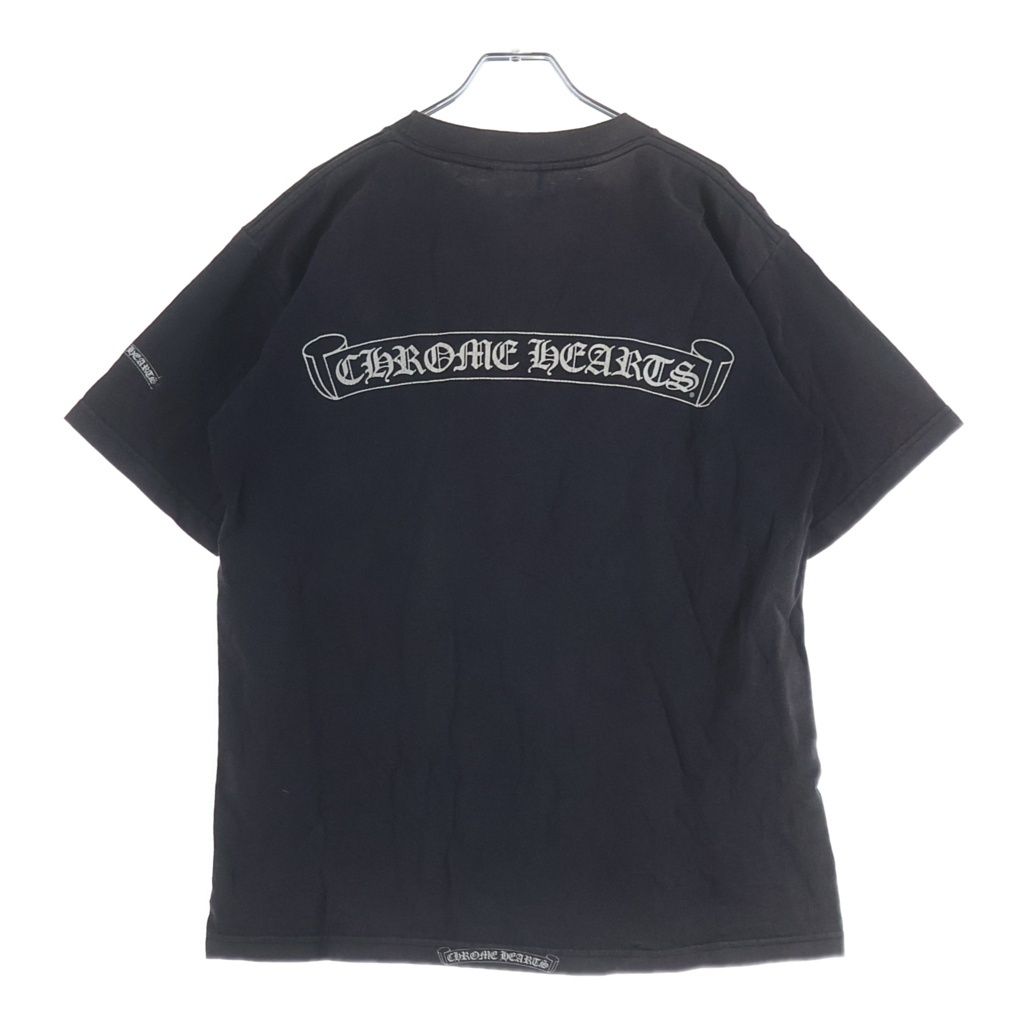 Chrome Hearts Vintage CH T-Shirt Scroll Label Print Crew Neck Pocket Short