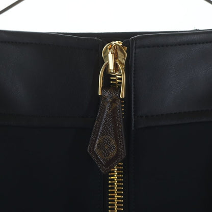 Louis Vuitton Wool Gold Button Mini Skirt Black 34 — view 6