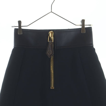 Louis Vuitton Wool Gold Button Mini Skirt Black 34 — view 4