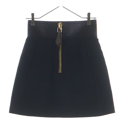 Louis Vuitton Wool Gold Button Mini Skirt Black 34 — view 2