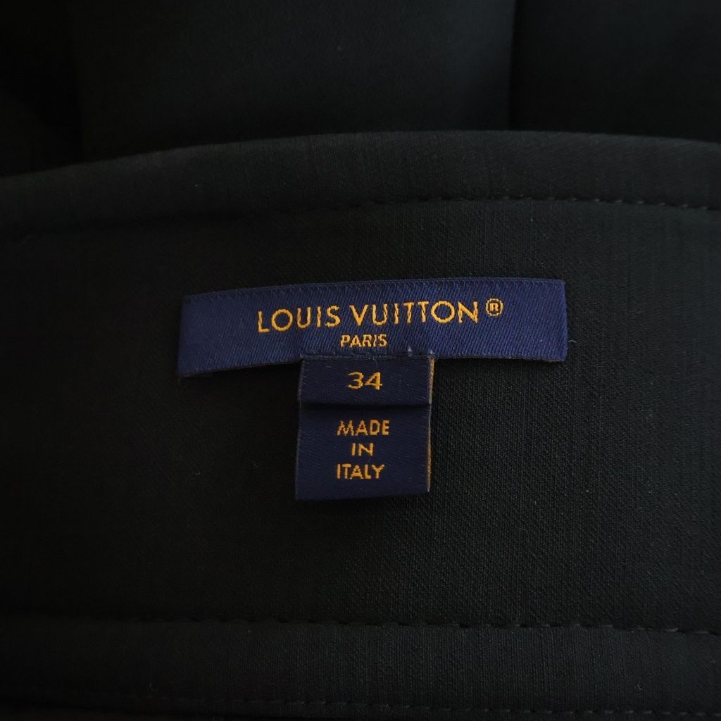 Louis Vuitton Wool Gold Button Mini Skirt Black 34 — view 7