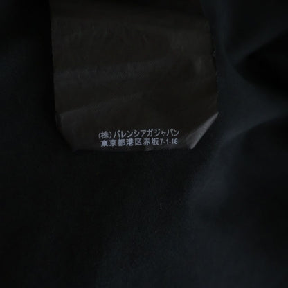 Balenciaga Hooded Drawstring Chest Pocket Long Sleeve Shirt Black Hoodie — view 8