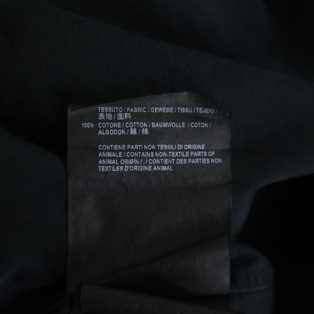 Balenciaga Hooded Drawstring Chest Pocket Long Sleeve Shirt Black Hoodie — view 7