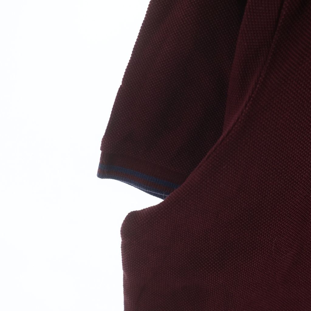 Moncler Maglia Polo Manica Corta Logo Patch Short Sleeve Shirt Burgundy — view 6