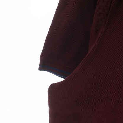 Moncler Maglia Polo Manica Corta Logo Patch Short Sleeve Shirt Burgundy — view 6