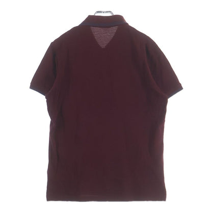 Moncler Maglia Polo Manica Corta Logo Patch Short Sleeve Shirt Burgundy — view 2