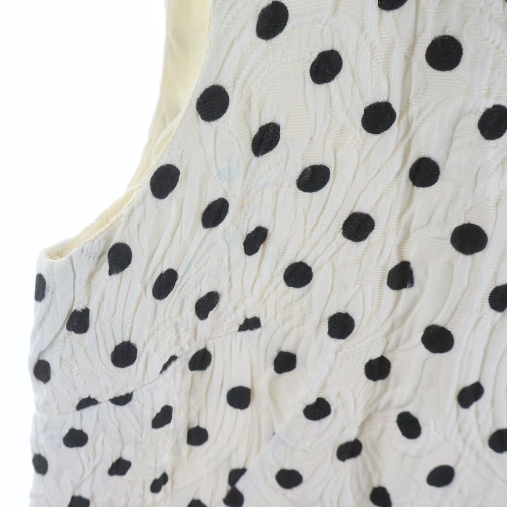 Dolce & Gabbana Rayon Onepeace All Over Pattern Dot Dress White — view 5