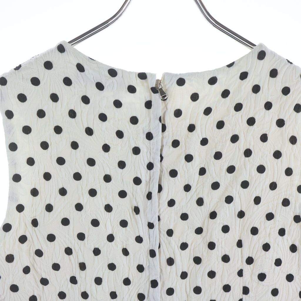 Dolce & Gabbana Rayon Onepeace All Over Pattern Dot Dress White — view 4