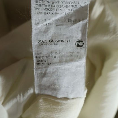 Dolce & Gabbana Rayon Onepeace All Over Pattern Dot Dress White — view 8