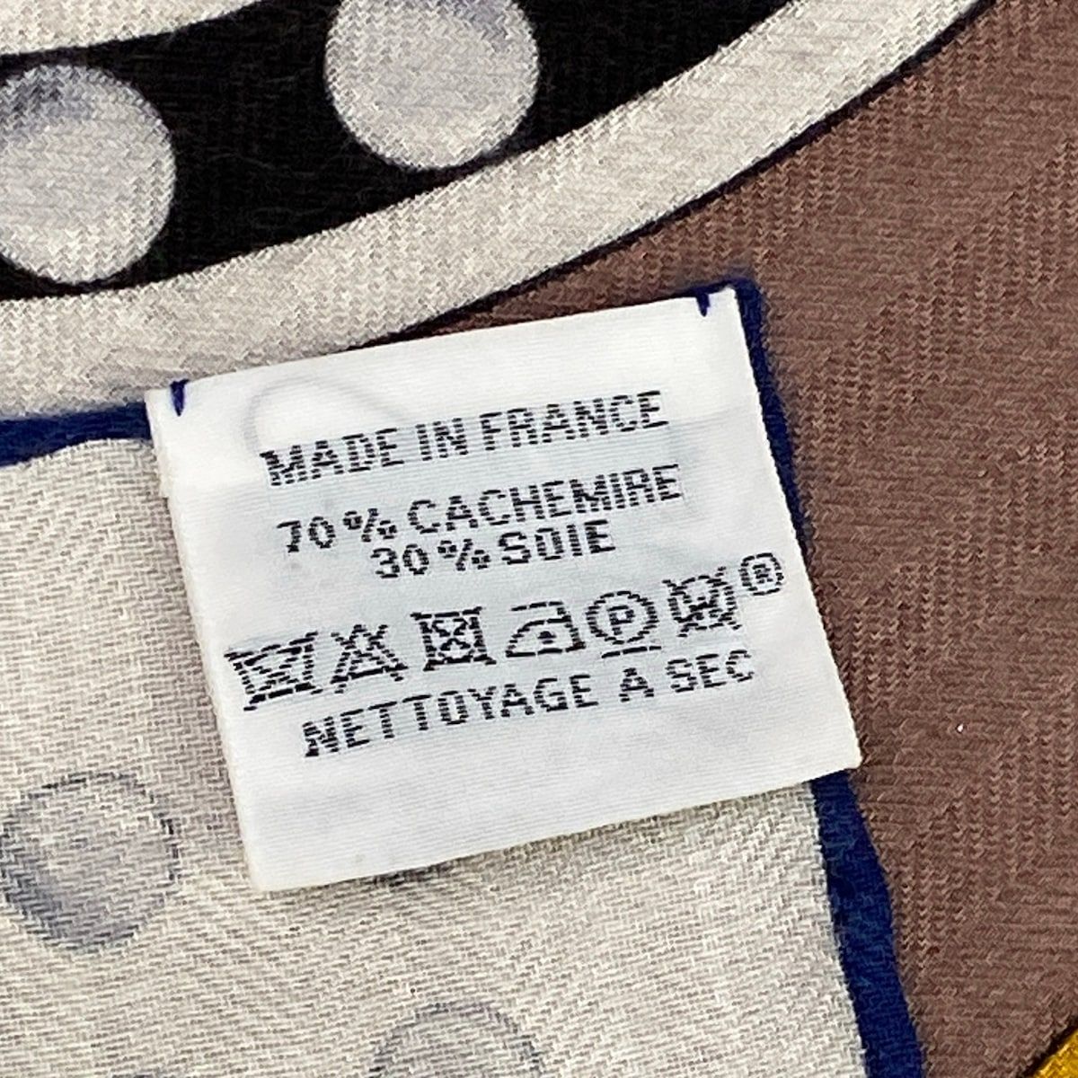 Hermes Shawl Carre Geant 140 White Brown Multi Grand Tralala Scarf — view 3