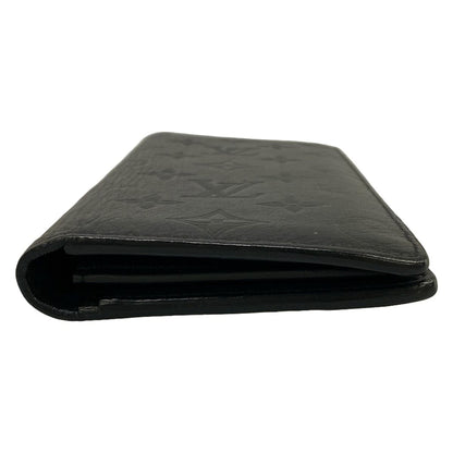 Louis Vuitton Wallet Monogram Shadow Portefeuille Brazza Black Leather — view 8