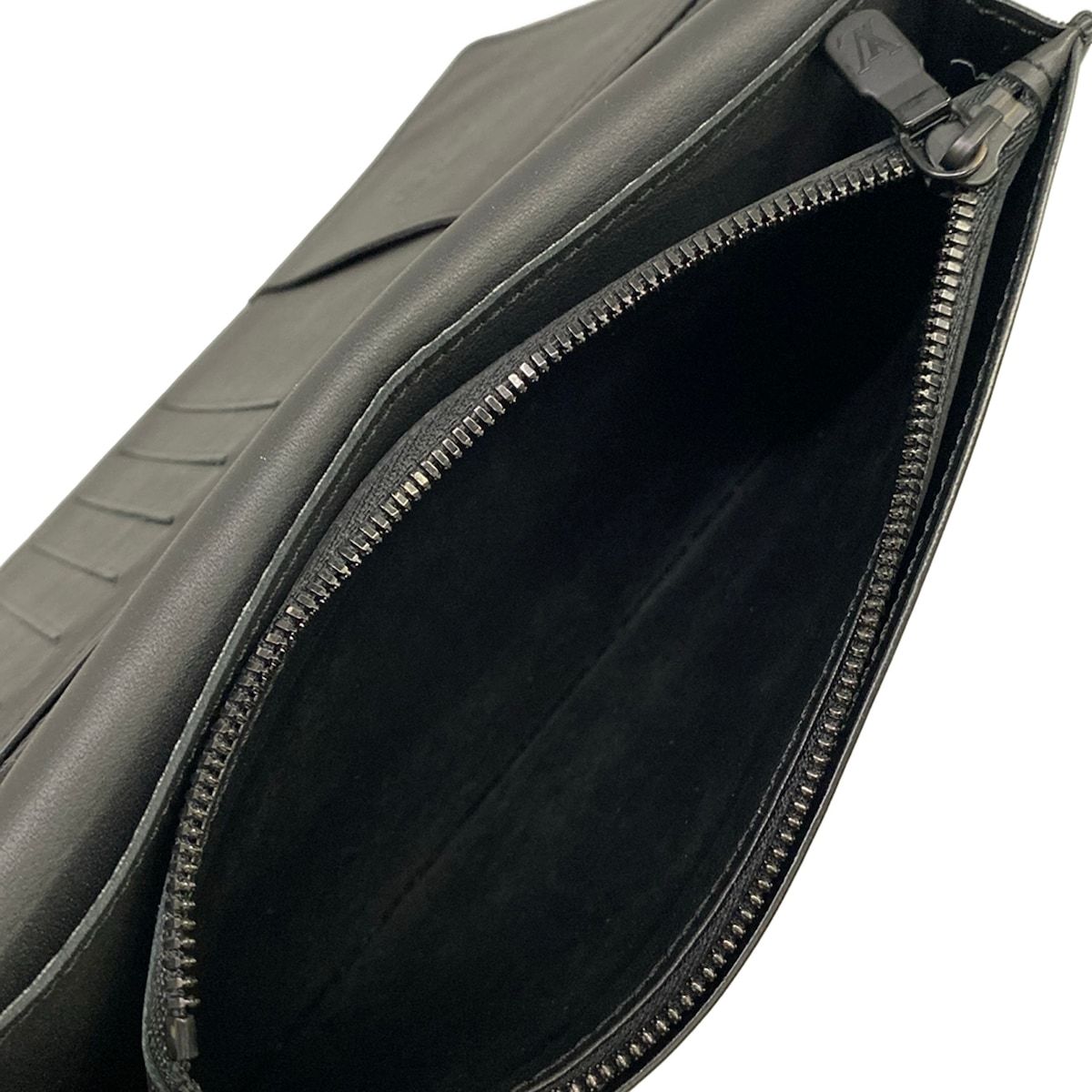Louis Vuitton Wallet Monogram Shadow Portefeuille Brazza Black Leather — view 4