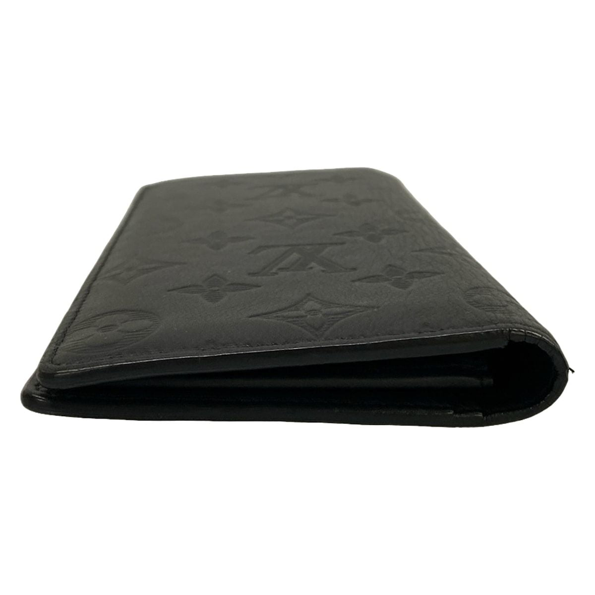 Louis Vuitton Wallet Monogram Shadow Portefeuille Brazza Black Leather — view 9