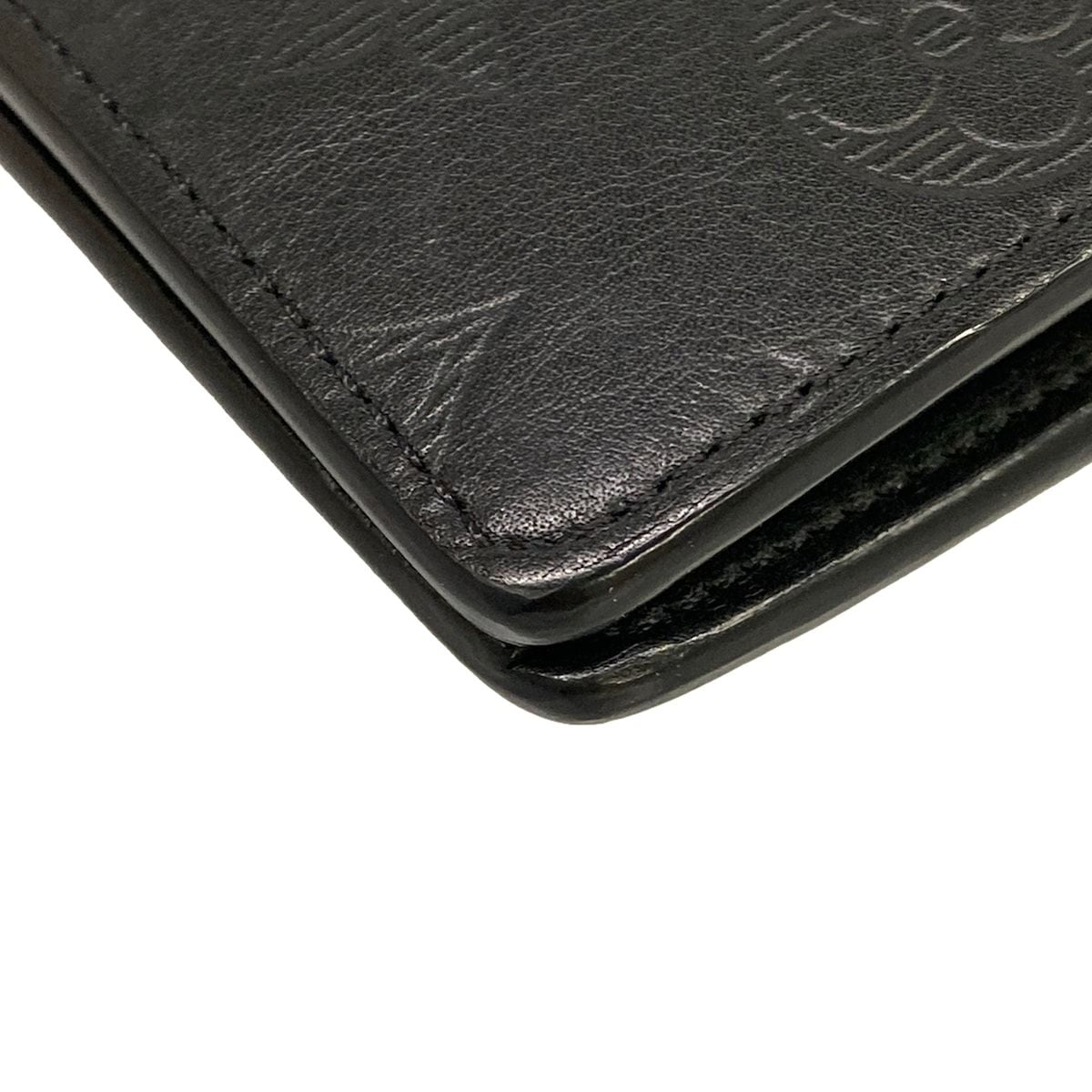 Louis Vuitton Wallet Monogram Shadow Portefeuille Brazza Black Leather — view 6