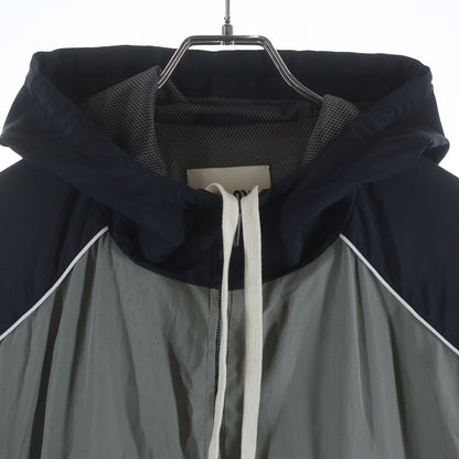Miu Miu Technical Nylon Zip Up Jacket Gray Black — view 3