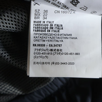 Miu Miu Technical Nylon Zip Up Jacket Gray Black — view 8