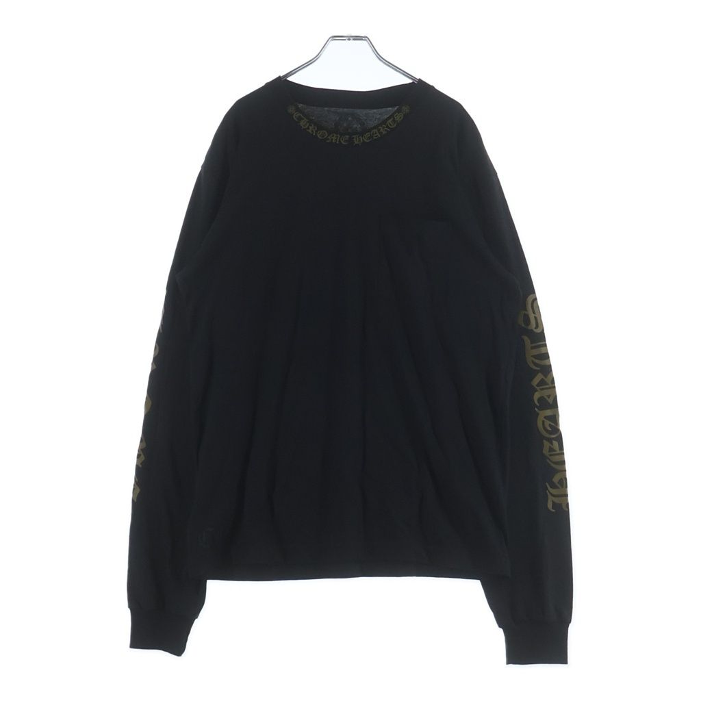 Chrome Hearts Neck Logo L S Tee Print Long Sleeve T-Shirt Top Black