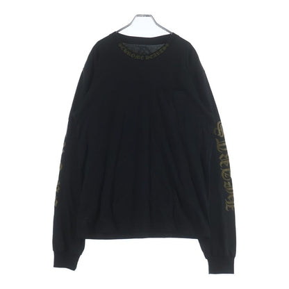 Chrome Hearts Neck Logo L S Tee Print Long Sleeve T-Shirt Top Black