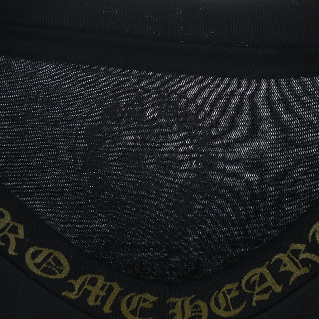 Chrome Hearts Neck Logo L S Tee Print Long Sleeve T-Shirt Top Black — view 7