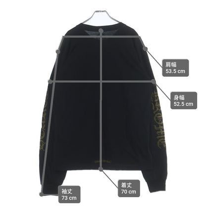 Chrome Hearts Neck Logo L S Tee Print Long Sleeve T-Shirt Top Black — view 9