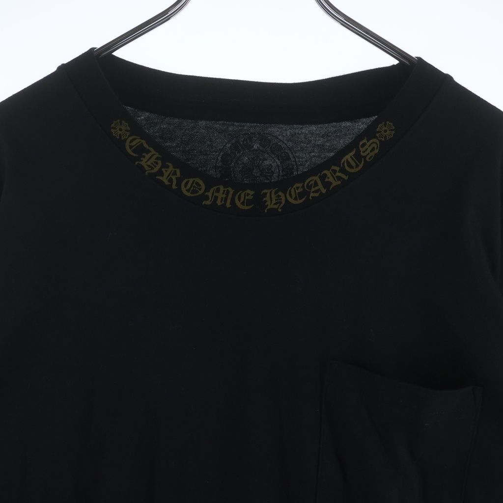 Chrome Hearts Neck Logo L S Tee Print Long Sleeve T-Shirt Top Black — view 3