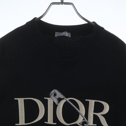 Dior Judy Blame Tee Logo Embroidery Crew Neck Cotton Short Sleeve T-Shirt Black — view 3