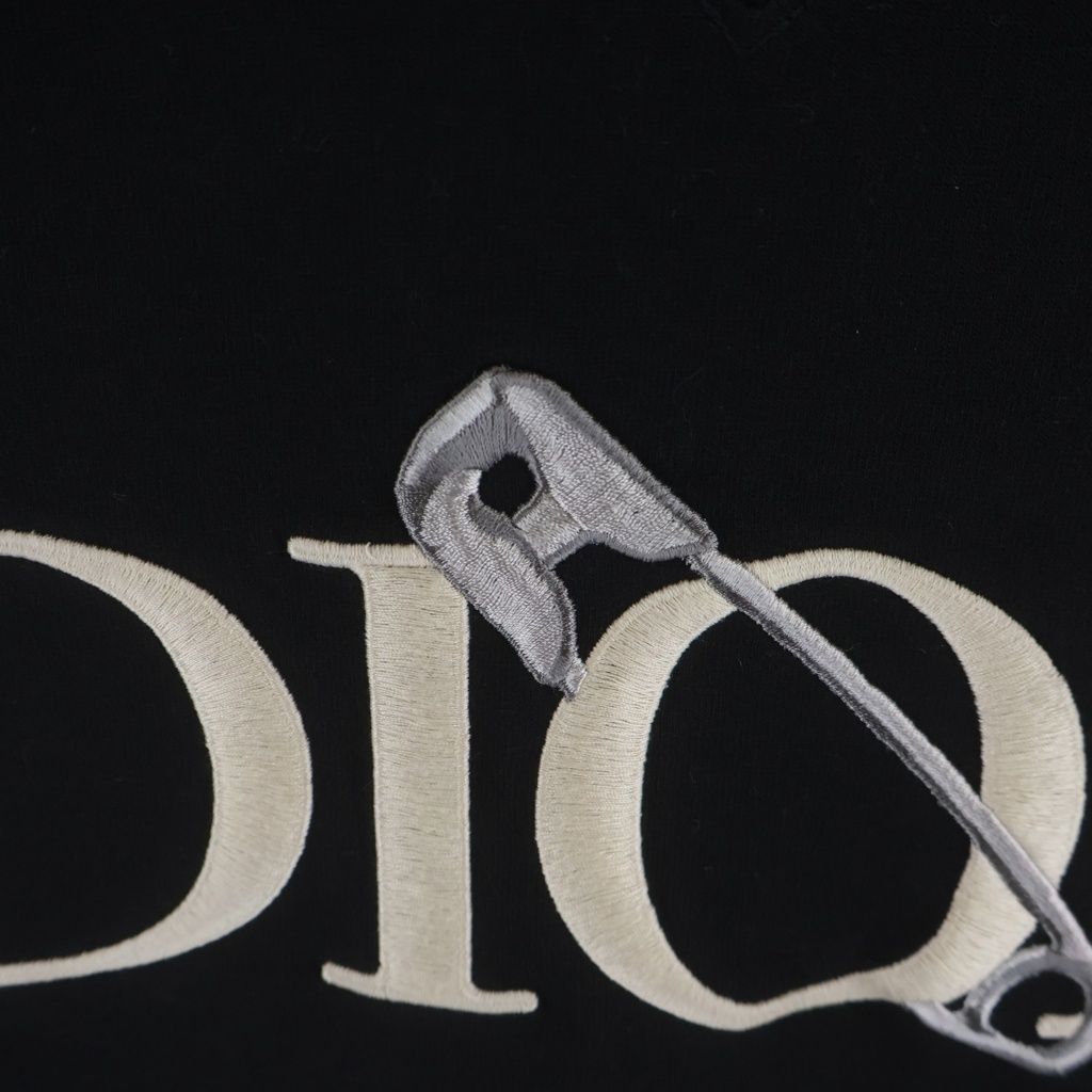 Dior Judy Blame Tee Logo Embroidery Crew Neck Cotton Short Sleeve T-Shirt Black — view 6