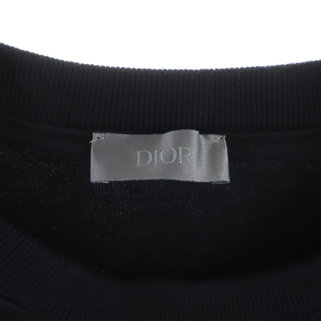 Dior Judy Blame Tee Logo Embroidery Crew Neck Cotton Short Sleeve T-Shirt Black — view 7