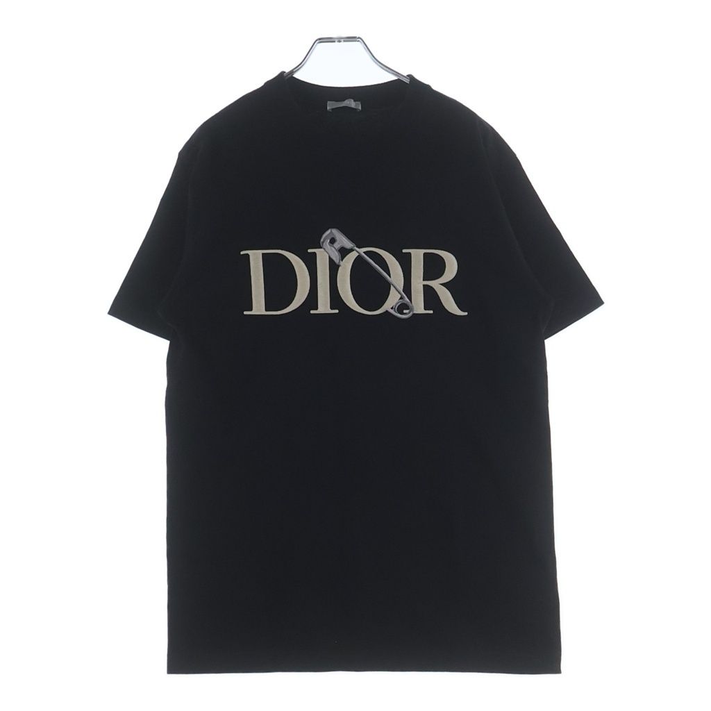 Dior Judy Blame Tee Logo Embroidery Crew Neck Cotton Short Sleeve T-Shirt Black