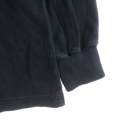 Balenciaga Distressed Arm Logo Embroidery Long Sleeve T-Shirt Black — view 5