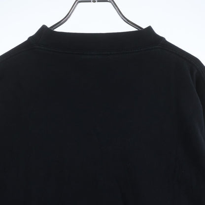 Balenciaga Distressed Arm Logo Embroidery Long Sleeve T-Shirt Black — view 4