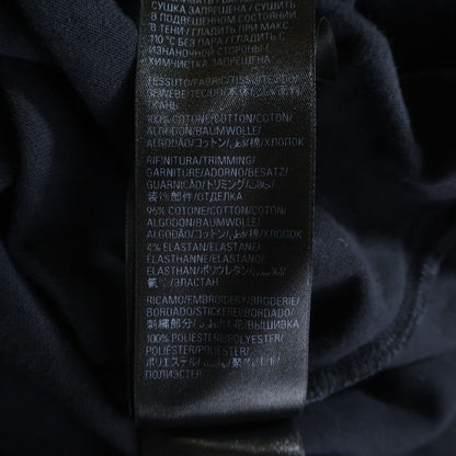 Balenciaga Distressed Arm Logo Embroidery Long Sleeve T-Shirt Black — view 7