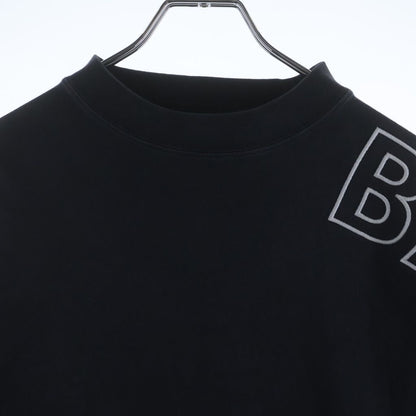 Balenciaga Distressed Arm Logo Embroidery Long Sleeve T-Shirt Black — view 3