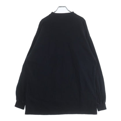 Balenciaga Distressed Arm Logo Embroidery Long Sleeve T-Shirt Black — view 2