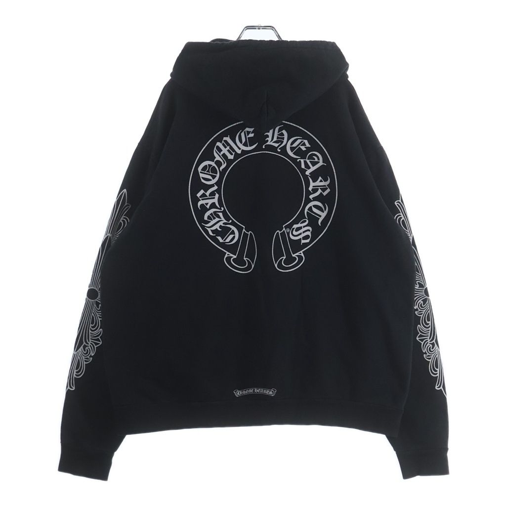 Chrome Hearts Sweatshirt Plvr Sleeve Floral Back Horse Shoe Print Pullover