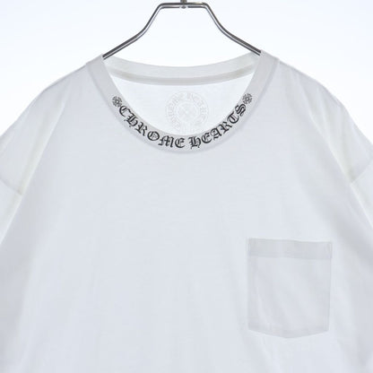 Chrome Hearts Neck Logo Tee Print Crew Short Sleeve T-Shirt White — view 3