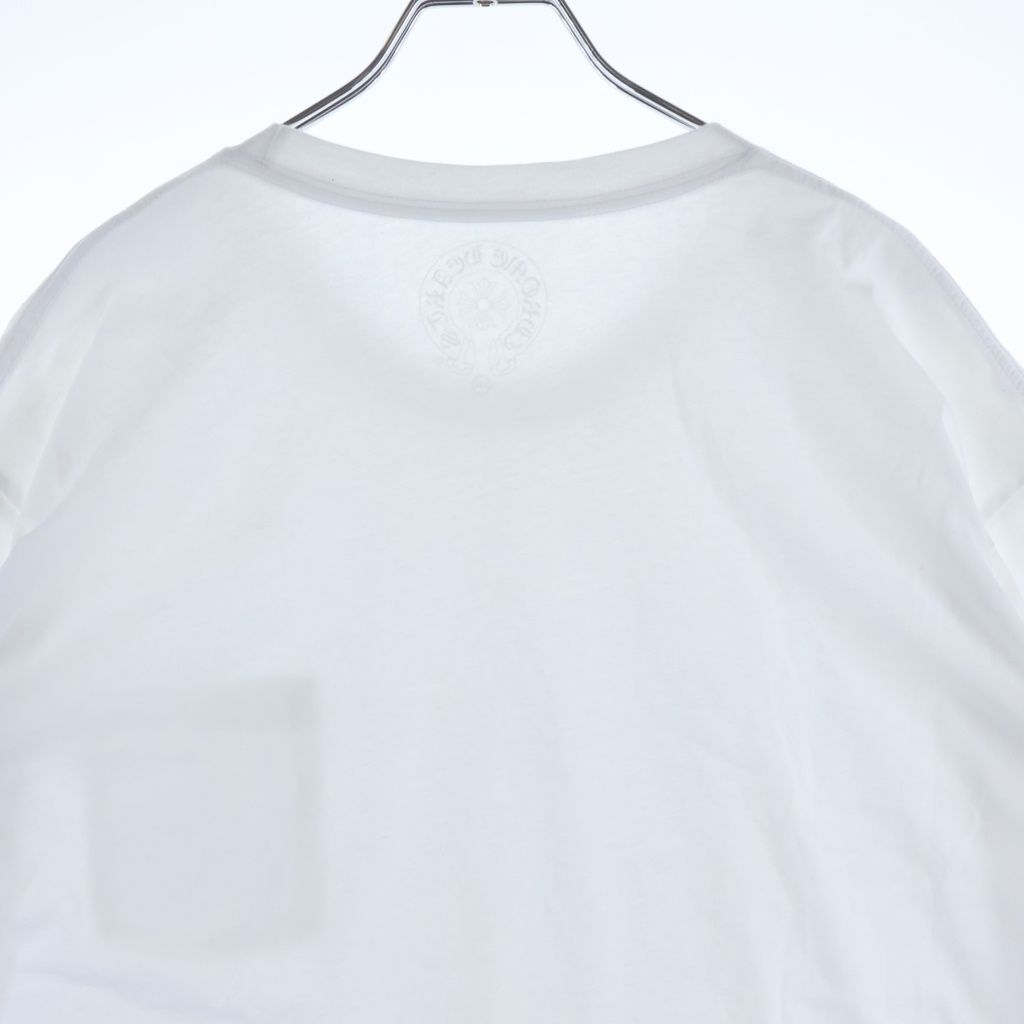 Chrome Hearts Neck Logo Tee Print Crew Short Sleeve T-Shirt White — view 4